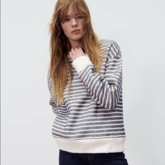 ZARA STRIPPED SWEATER - Picture 7 of 11